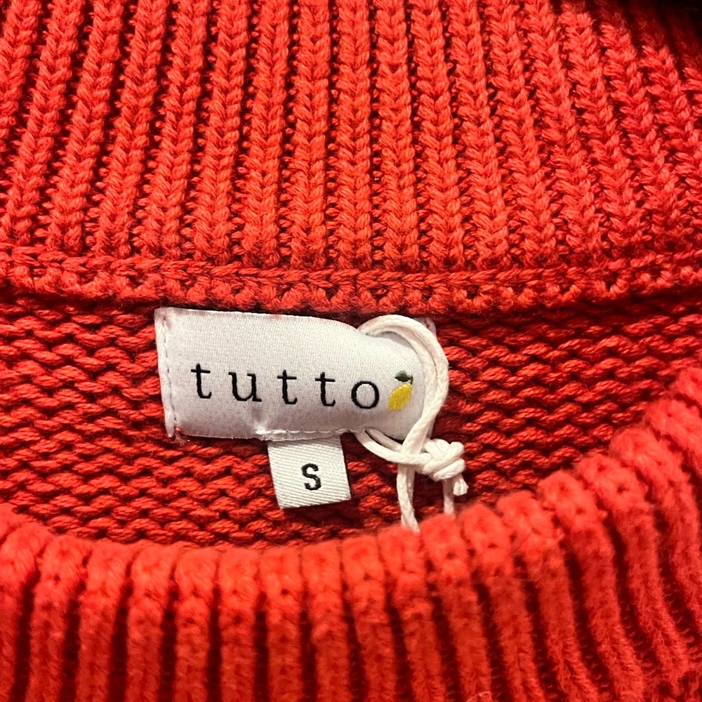 NWT Tutto Red White Stripe Sweater - Picture 5 of 6